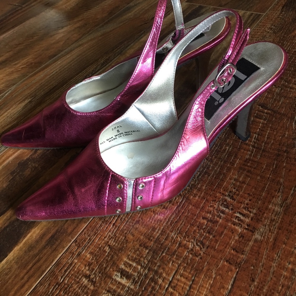lei slingback metallic pink! Size 8